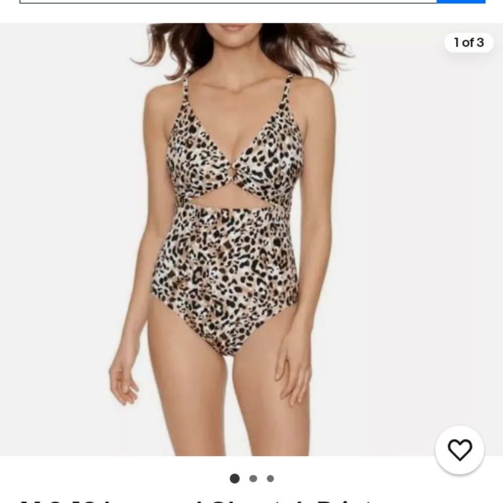 TIME AND TRUE WOMEN M(8-10) 1PC CUT OUT SWIMSUIT